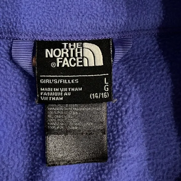 The North Face zip up purple with lavender trim jacket - Picture 6 of 6